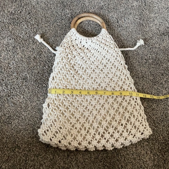 Macrame Bag Wooden Handles - Picture 3 of 7